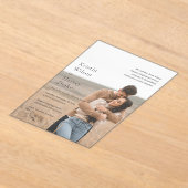 Stilvolles Schwarz-Weiß-Foto Moderne Hochzeit Acryleinladungen (Ablage )