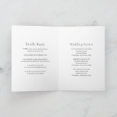 Stilvolles Schwarz-Weiß-Foto Moderne Hochzeit Einladung (Innenseite)