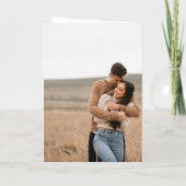 Stilvolles Schwarz-Weiß-Foto Moderne Hochzeit Einladung (Rückseite)