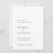 Stilvolles Schwarz-Weiß-Foto Moderne Hochzeit Save The Date (Vorderseite)