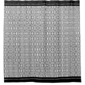 Stilvolles Schwarz-Weiß-geometrisches Muster Duschvorhang (Vorderseite)