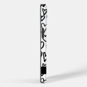 Stilvolles Schwarz-Weiß-Herz-Muster personalisiere Case-Mate iPhone Hülle (Rückseite / Rechts)