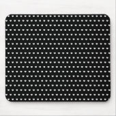 Stilvolles Schwarz-Weiß-Hörmuster Mousepad (Vorne)
