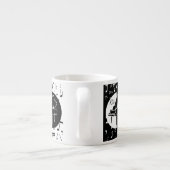 Stilvolles Schwarz-Weiß-Klavier und Musikdesign Espressotasse (Rückseite)