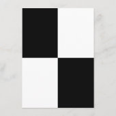 Stilvolles Schwarz-Weiß-Menü Menükarte (Rückseite)