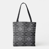 Stilvolles Schwarz-Weiß-Muster Tasche (Rückseite)