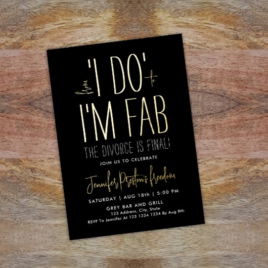 Stilvolles Schwarz-Weiß-Party Folieneinladung