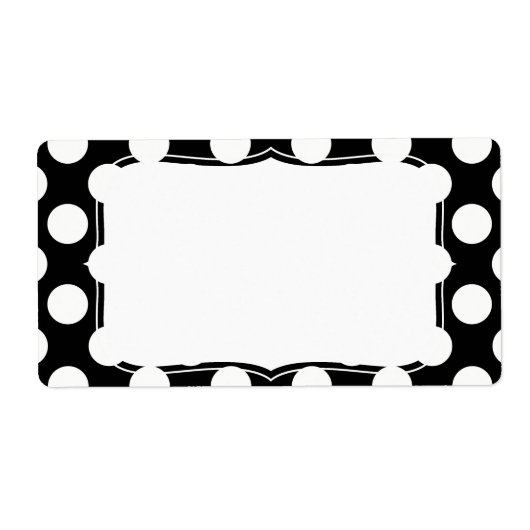 Stilvolles Schwarz-Weiß-Polka-Dots-Muster (Vorne)