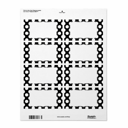 Stilvolles Schwarz-Weiß-Polka-Dots-Muster (Vorne)