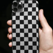 Stilvolles Schwarz-Weiß-Schachbrettmuster Case-Mate iPhone Hülle
