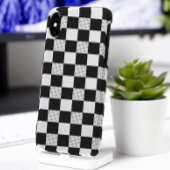Stilvolles Schwarz-Weiß-Schachbrettmuster Case-Mate iPhone Hülle