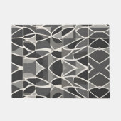 Stilvolles, Schwarz-weißes geometrisches Muster Fußmatte (Vorderseite)