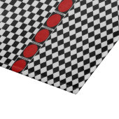 Stilvolles Schwarz-weißes halbes Schneidebrett (Ecke)