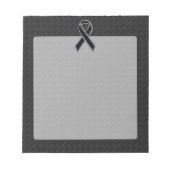 Stilvolles Schwarzes Band-Bewusstsein Notizblock (Vorderseite)