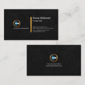Stilvolles Schwarzes beschmiert Visitenkarte (Vorne/Hinten)