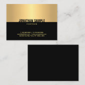 Stilvolles Schwarzes Gold Modernes Cooles Template Visitenkarte (Vorne/Hinten)