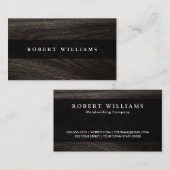Stilvolles schwarzes Holz, elegantes beruflich Visitenkarte (Vorne/Hinten)
