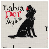 Stilvolles schwarzes Labrador Stoff (Nahaufnahme)