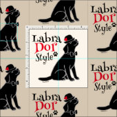 Stilvolles schwarzes Labrador Stoff (Kachel)