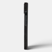 Stilvolles schwarzes Leder mit Textur Case-Mate iPhone Hülle (Rückseite / Links)