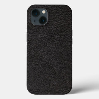 Stilvolles schwarzes Leder mit Textur Case-Mate iPhone Hülle