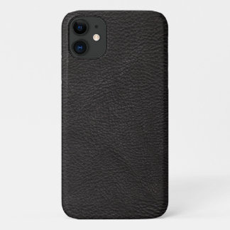 Stilvolles schwarzes Leder mit Textur Case-Mate iPhone Hülle