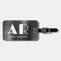 Stilvolles Schwarzes Metal Monogram fett Two Initi