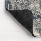 Stilvolles schwarzes Pariser Toile-Design Mousepad (Ecke)