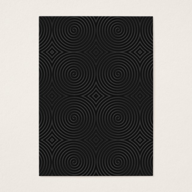 Stilvolles, schwarzes Spiraldesign. (Vorderseite)