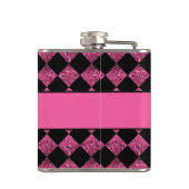 Stilvolles schwarzes u. heißes flachmann (Rückseite)