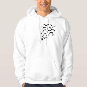 Stilvolles Schwarzfledermaus-Grafik – Minimalistis Hoodie