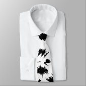 Stilvolles Schwarzweiss-Blumenmuster Krawatte (Gebunden)
