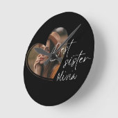 Stilvolles Schwesterhotel Elegante Modernes Schwar Runde Wanduhr (Winkel)