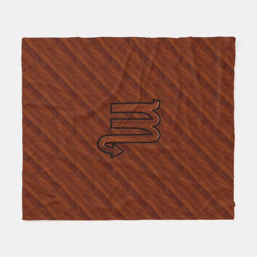 Stilvolles Scorpio Zodiac Symbol in Mahagoni Fleecedecke (Vorderseite (Horizontal))
