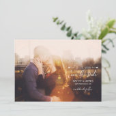 Stilvolles Script & Arrows Vollständiges Foto Save The Date (Stehend Vorderseite)