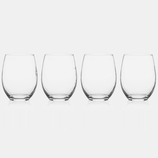 Stilvolles Script-Brautparty Personalisiert Weinglas Ohne Stiel (Rechts)