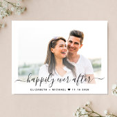 Stilvolles Script-Foto Save the Date Ankündigungspostkarte