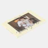 Stilvolles Script grau und weichgelb | FOTO Gästebuch (Ecke)