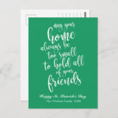 Stilvolles Script Irish Blessing St. Patrick's Day Postkarte (Vorne/Hinten)
