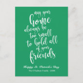 Stilvolles Script Irish Blessing St. Patrick's Day Postkarte (Vorderseite)