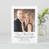 Stilvolles Script Minimal Save the Date Foto (Stehend Vorderseite)