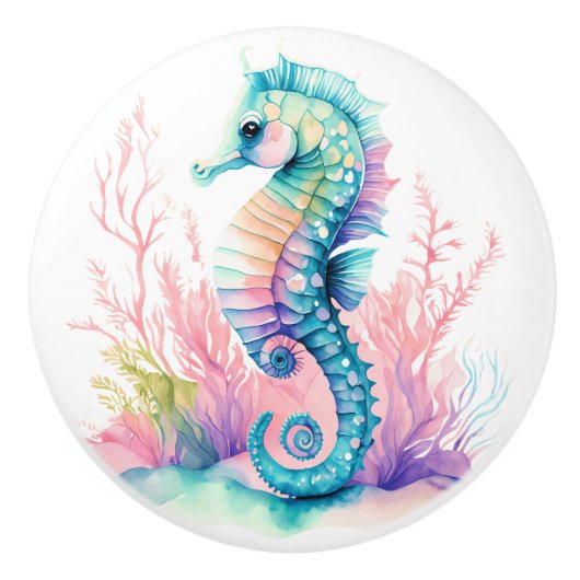 Stilvolles Seepferd. Strandhaus, Ferienwohnung Keramikknauf (Vorderseite)