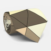 Stilvolles Sepia Brown & Black Pattern Design Krawatte (Gerollt)