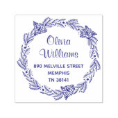 Stilvolles Siegel für die runde Rücksendeadresse m Permastempel (Design)