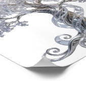 Stilvolles Silber ABSTRACT ART Design Poster (Ecke)