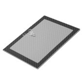 Stilvolles Silber Deer on Carbon Print Notizblock (angewinkelt)