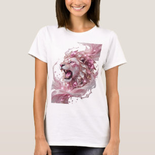 Stilvolles Silber LION KING Grafikdesign T-Shirt
