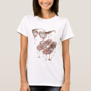 Stilvolles Silber ROSE GOLD GLAMOUR Künstlerisches T-Shirt