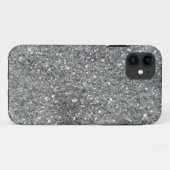 Stilvolles silbernes Glitzerglitz-Foto Case-Mate iPhone Hülle (Rückseite (Horizontal))