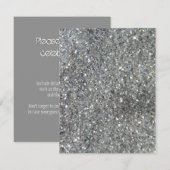 Stilvolles silbernes Glitzerglitz-Foto Einladung (Vorne/Hinten)